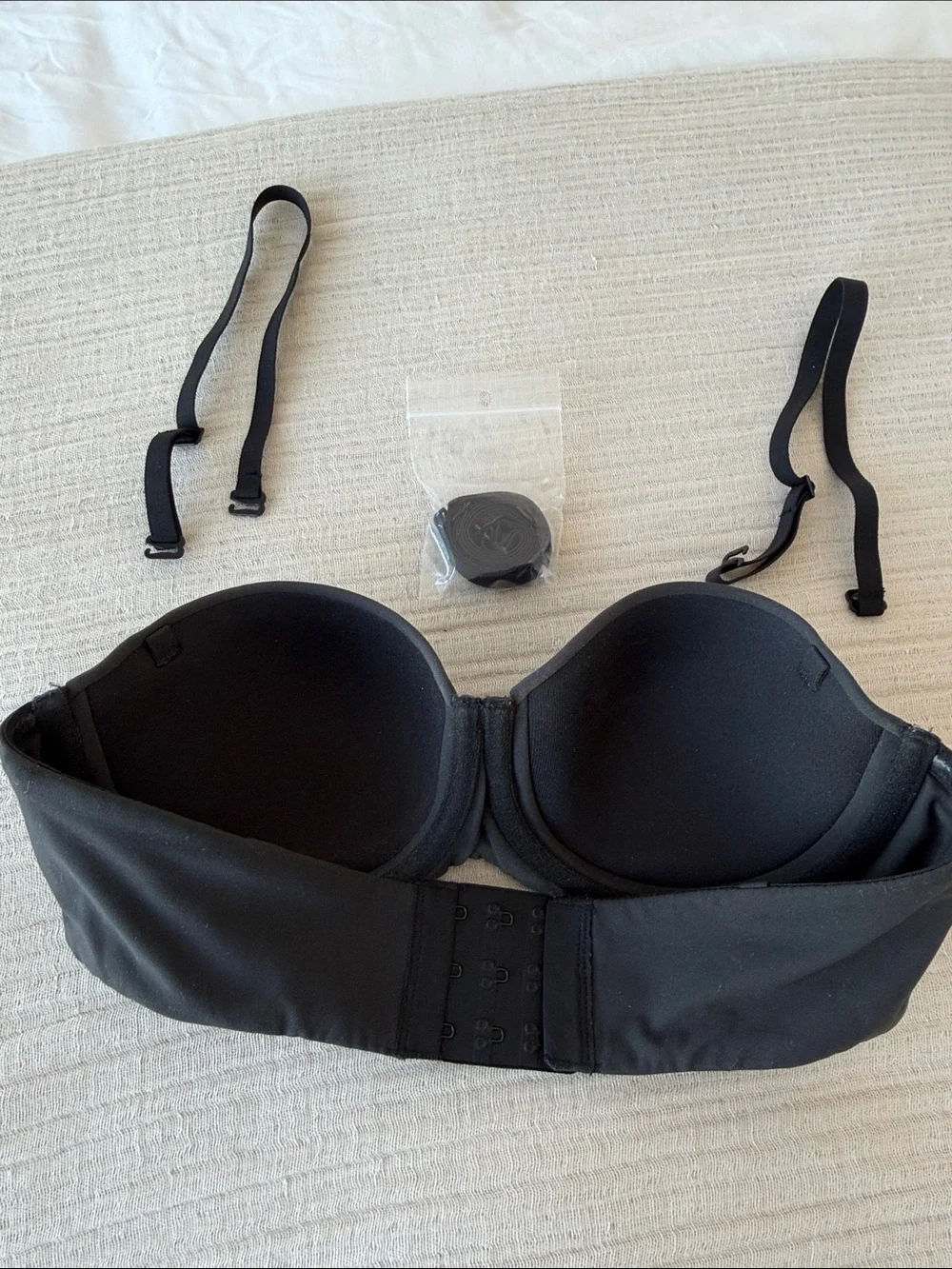 SKIMS Black Strapless Convertible Balconette Bra 34B - Picture 2 of 6